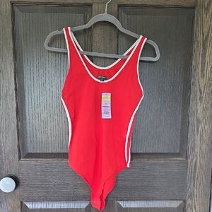 wild fable Red Tank Top with White Trim